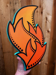 Foxy Flame Wood Cutout