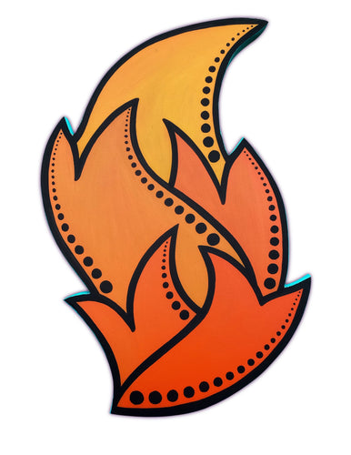 Foxy Flame Wood Cutout