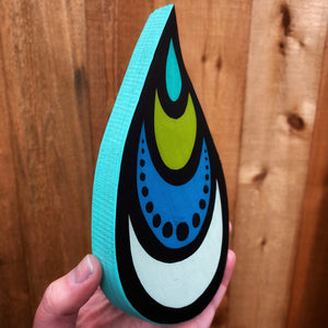 Rain Drop Wood Cutout