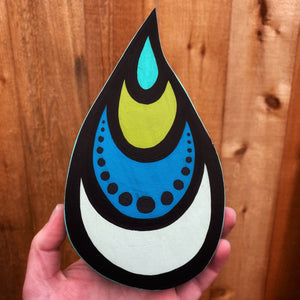 Rain Drop Wood Cutout