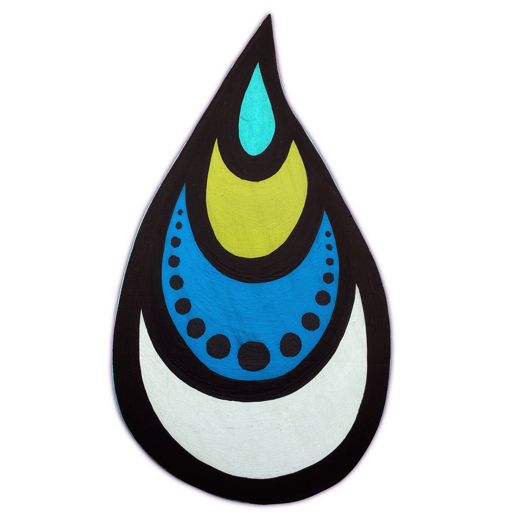 Rain Drop Wood Cutout