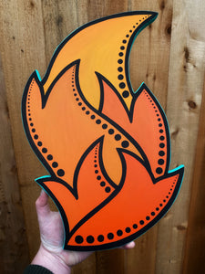 Foxy Flame Wood Cutout