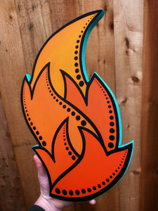 Foxy Flame Wood Cutout