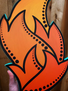 Foxy Flame Wood Cutout