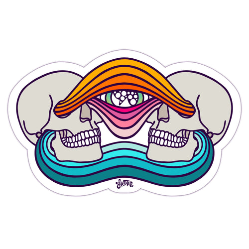 Two Skulls Sticker